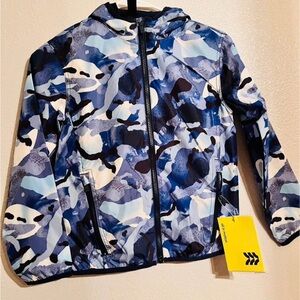 Vibrant Blue Camouflage Jacket